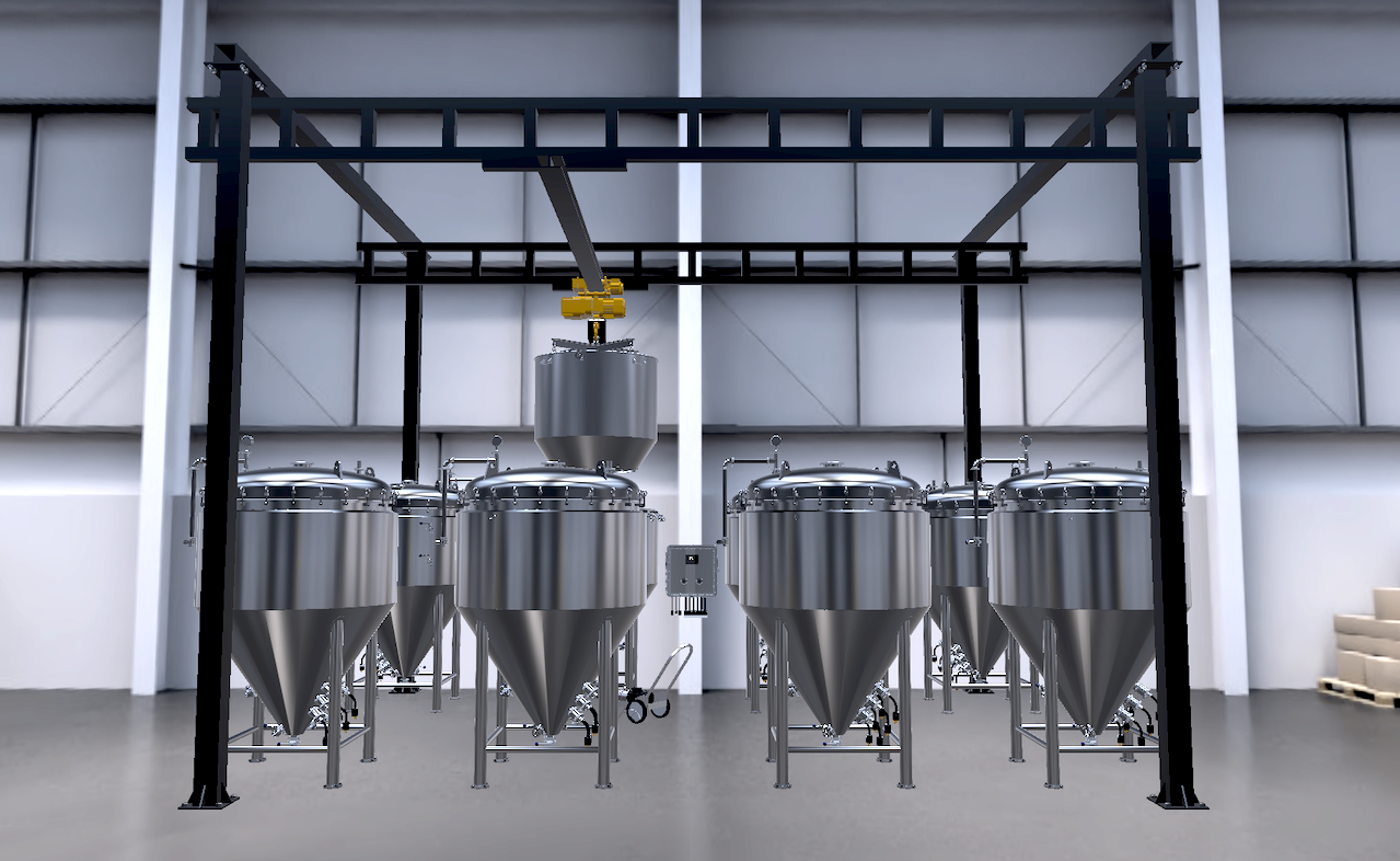 15BBL 17HL complete brewery equipment side view