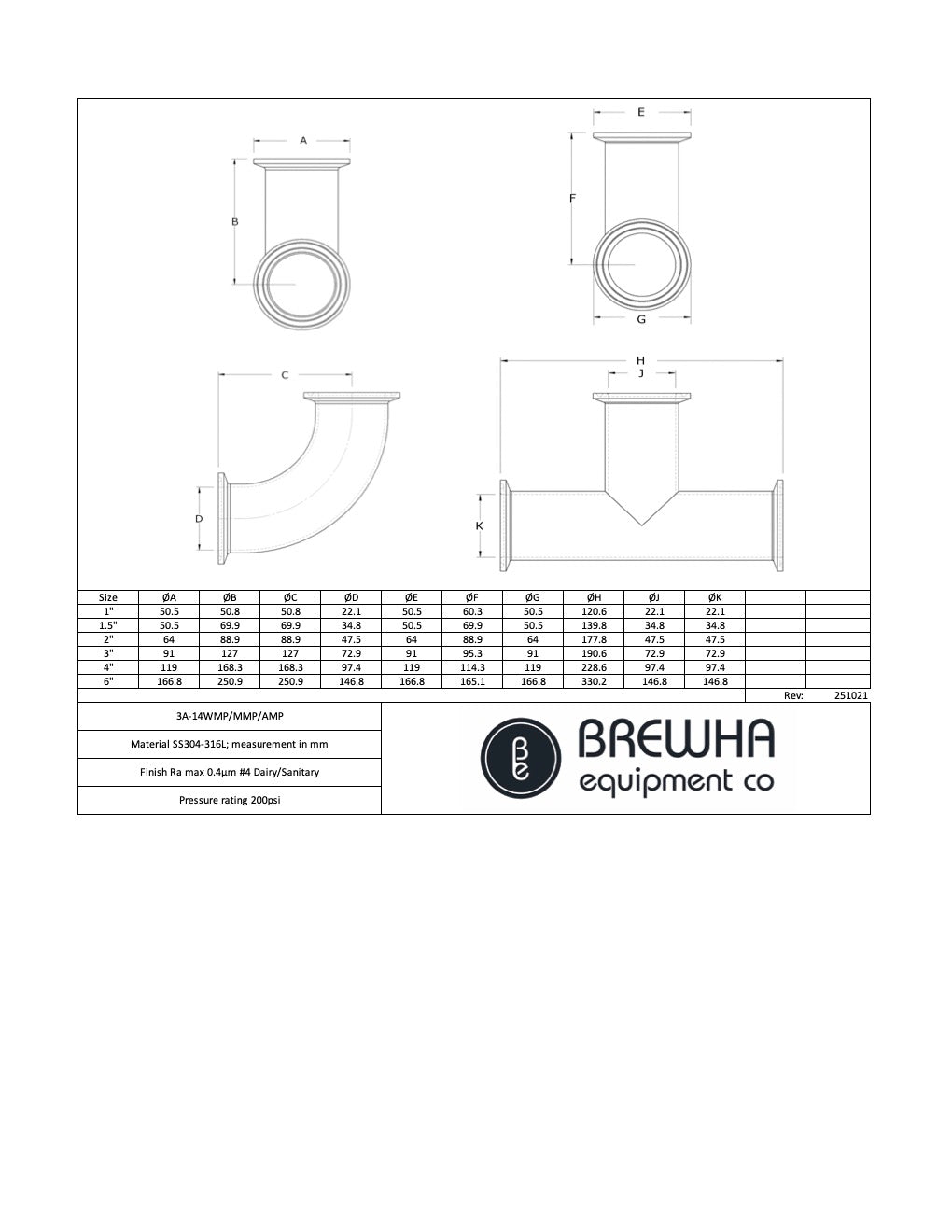 technical drawing elbow and sanitary tee