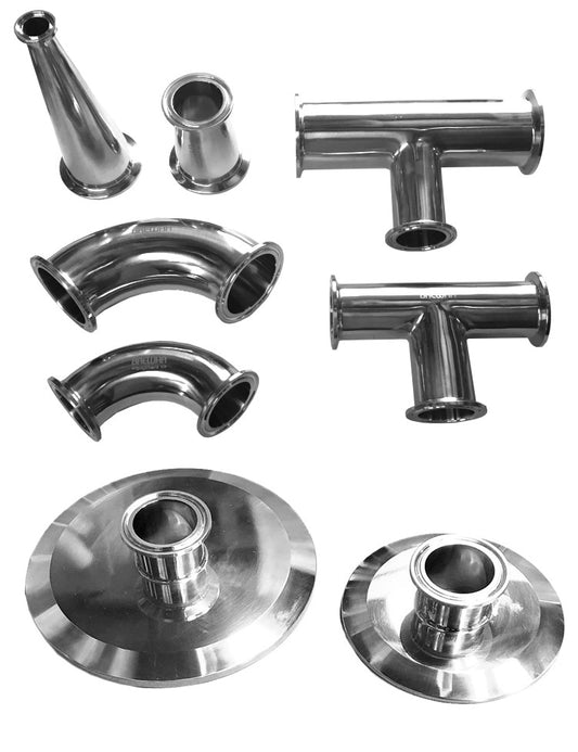 Stainless Sanitary Reducers, Tubes, Elbows and Tees