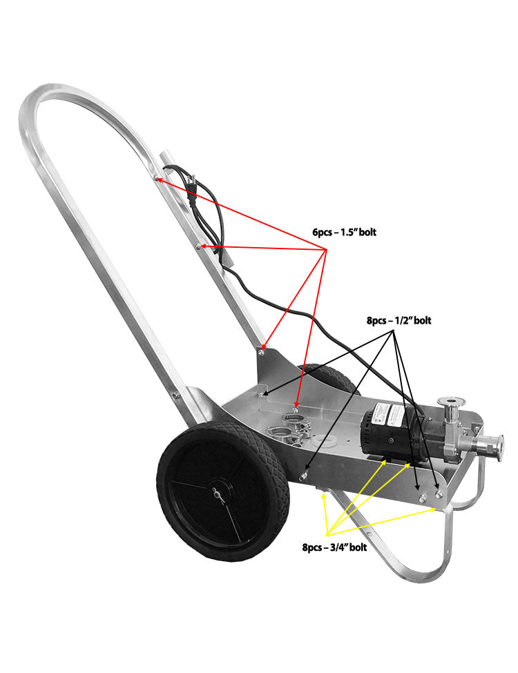 beer brewing pump cart