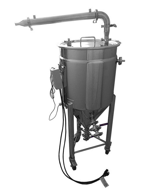 pot still jacketed conical fermenter BIAC and shotgun condenser