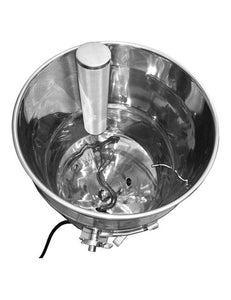 Stainless conical fermenter with hop basket