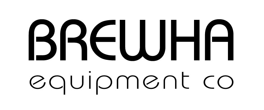 Logo of Brewha Equipment Co. with black text on a white background
