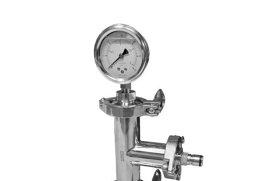 gas in and pressure gauge