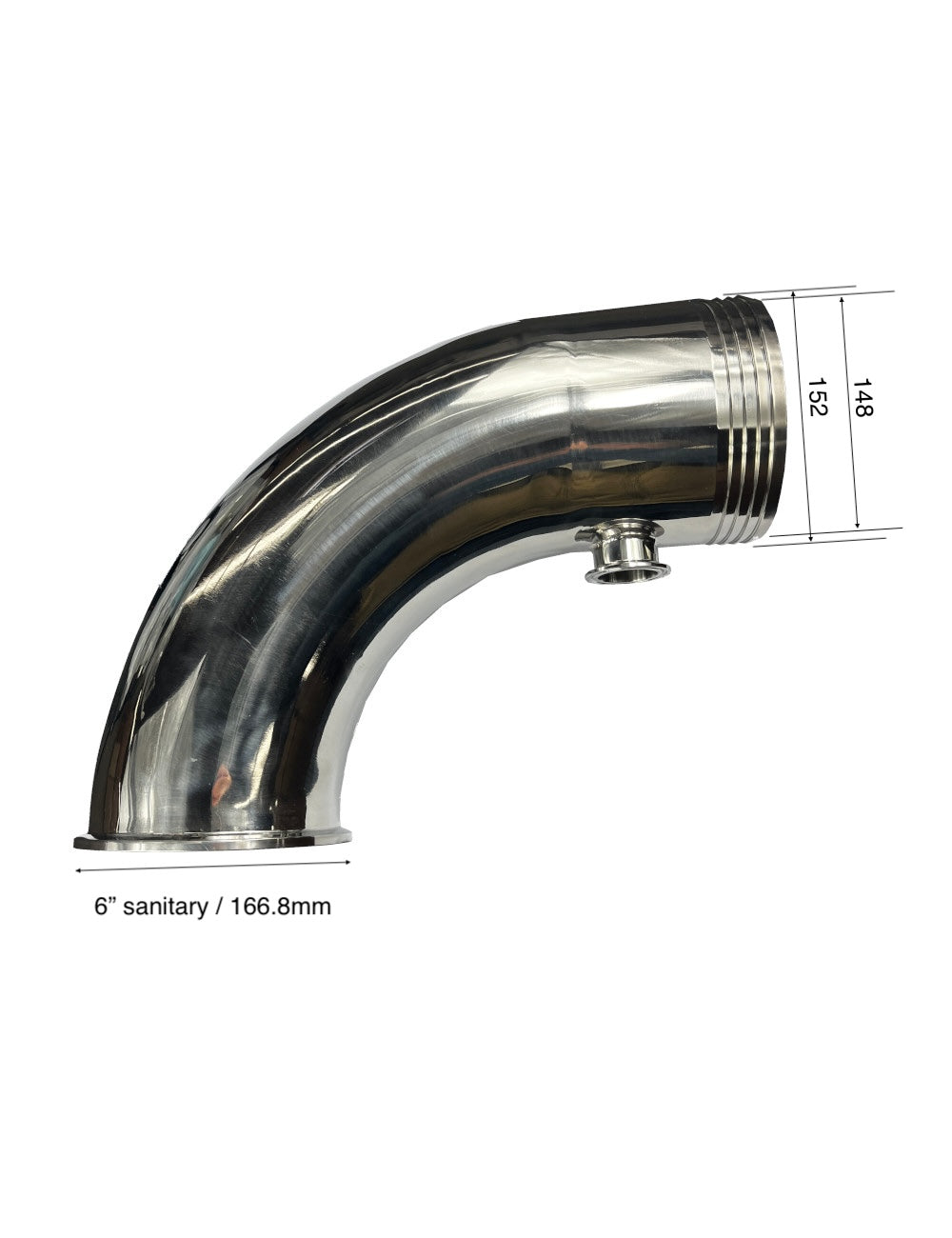Stainless Steel Steam Vent Elbow with Hose Barb