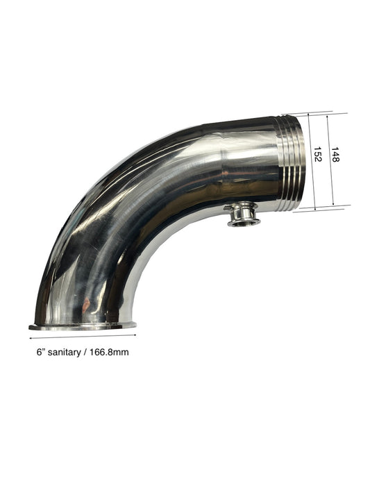 Stainless Steel Steam Vent Elbow with Hose Barb