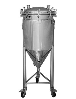 Stainless conical fermenter for brewing beer