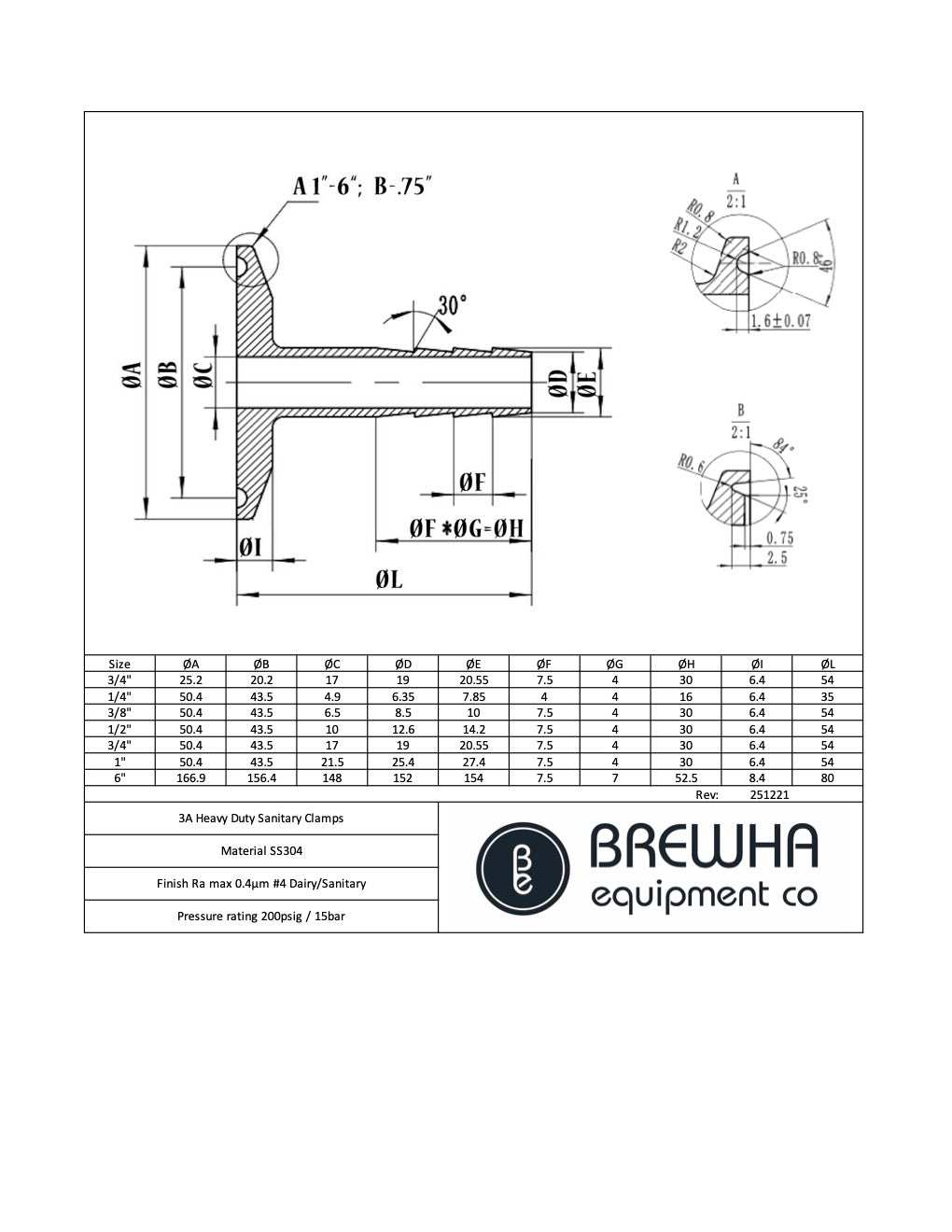 heavy duty sanitary tri clamps