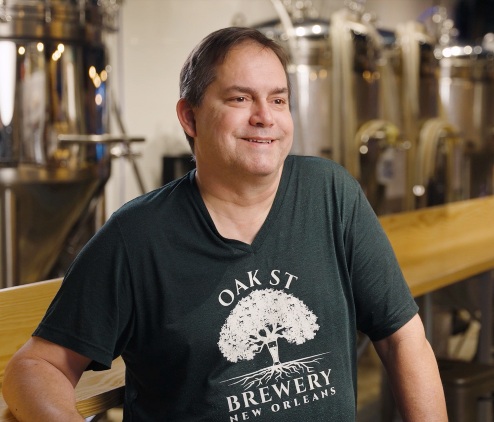Kevin Greenaae at Oak St Brewery with BREWHA equipment