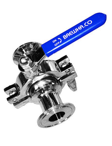 Sanitary ball valve for brewing beer