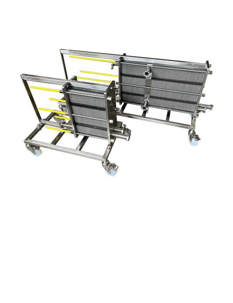 single and dual 2-stage stainless portable plate chiller exchanger