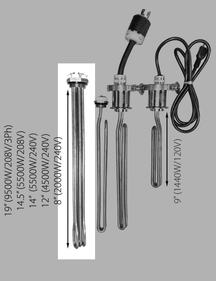 Premium 100% Stainless Immersion Electric Water Heater Element 240V/9500W