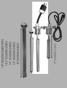 Premium 100% Stainless Immersion Electric Water Heater Element 240V/5500W