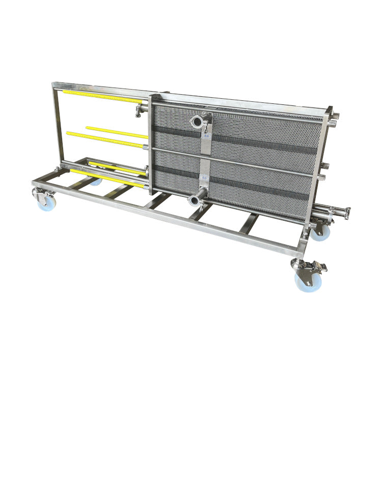 two stage gasketed stainless plate heat exchanger wort chiller
