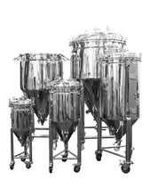 Load image into Gallery viewer, 5BBL 6HL stainless jacketed conical fermentor