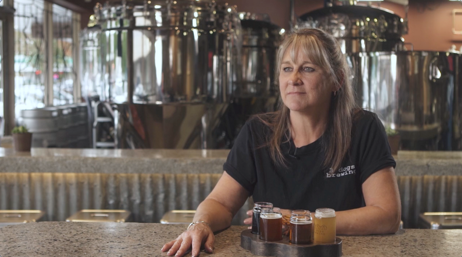 Scott at Three Dogs Brewing with BREWHA equipment