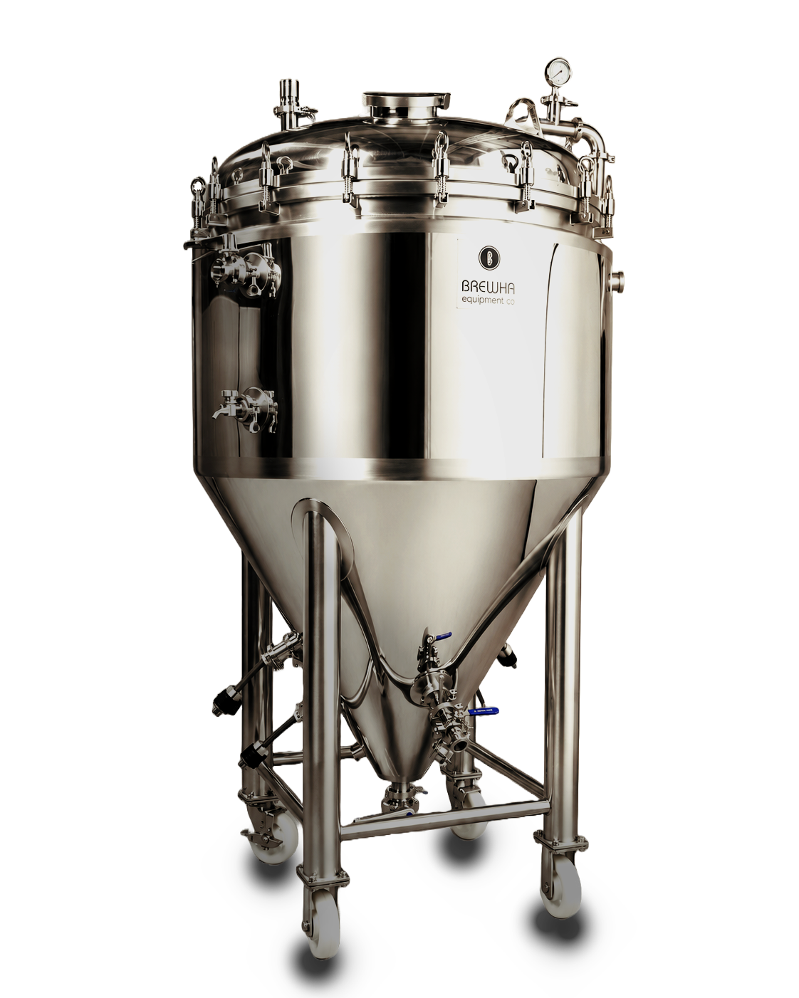 BREWHA 5-in-1 conical brewing system and removable grain colander
