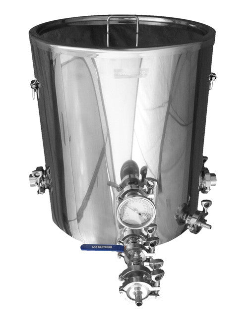 Stainless jacketed steel brew kettle for brewing beer