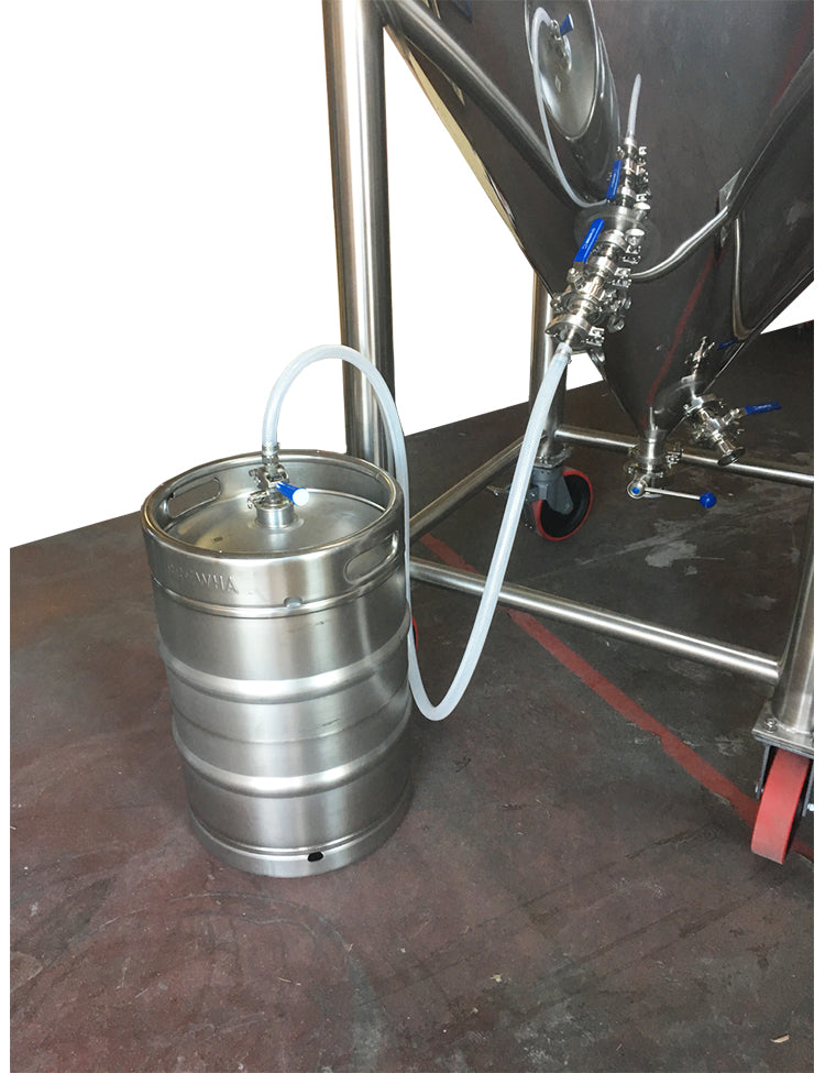 how to transfer beer from fermenter to sanke keg