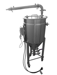 pot still jacketed conical fermenter BIAC and shotgun condenser