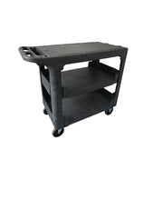 Load image into Gallery viewer, Heavy Duty Utility Cart with Swivel Casters, Flat Top, and Shelves