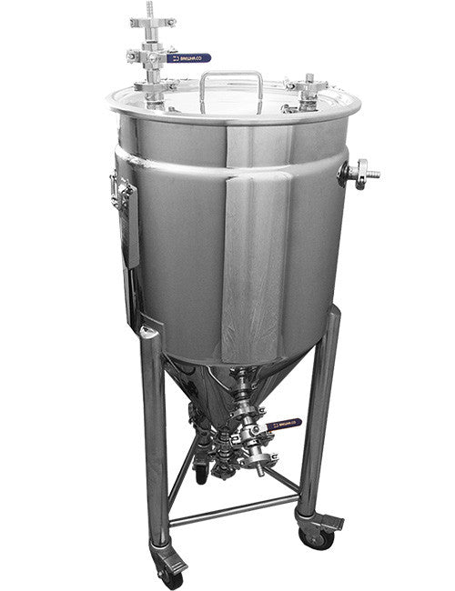 Stainless jacketed homebrewery conical fermenter (fermentor)